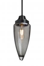 Besa Lighting J-SULUSM-BK - Besa, Sulu Cord Pendant For Multiport Canopy, Smoke Bubble, Black Finish, 1x60W Mediu