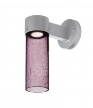 Besa Lighting JUNI10PL-WALL-LED-SL - Besa, Juni 10 Outdoor Sconce, Plum Bubble, Silver Finish, 1x4W LED