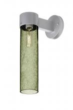 Besa Lighting JUNI16MS-WALL-SL - Besa, Juni 16 Outdoor Sconce, Moss Bubble, Silver Finish, 1x60W Medium Base