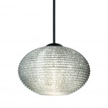 Besa Lighting RXP-5612GL-BK - Besa Pendant Lasso, Black Finish, Glitter 1x50W MAX GY6.35 Base