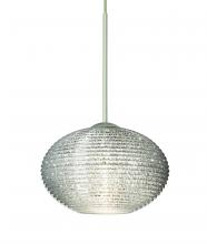 Besa Lighting RXP-5612GL-LED-SN-L - Besa Pendant Lasso Satin Nickel Glitter 1x5W LED, 15Ft. Cord