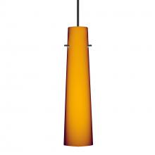 Besa Lighting RXP-567480-BK-DIM010 - Besa Camino Pendant Black Amber Matte 1x50W Halogen, 0-10V Dimming