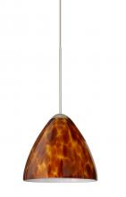 Besa Lighting X-177918-LED-SN - Besa Pendant For Multport Canopy Mia Satin Nickel Amber Cloud 1x5W LED