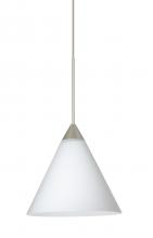 Besa Lighting X-512107-SN - Besa Pendant For Multiport Canopy Kani Satin Nickel Opal Matte 1x50W Halogen