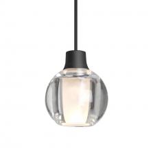 Besa Lighting X-BOCA3CL-BK - Besa Boca 3 Pendant For Multiport Canopies, Clear, Black Finish, 1x35W MAX GY6.35 Base