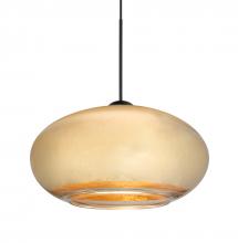 Besa Lighting XP-2492GF-BK - Besa Pendant Brio 7, Black Finish, Gold Foil 1x35W MAX GY6.35 Base