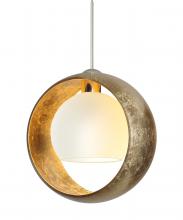 Besa Lighting XP-4293GG-LED-SN - Besa Pendant Pogo Satin Nickel Gold/Inner Gold 1x5W LED