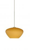 Besa Lighting XP-541080-SN - Besa Pendant Peri Satin Nickel Amber Matte 1x50W Halogen