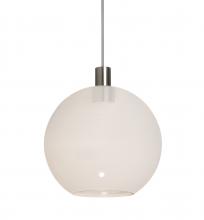 Besa Lighting XP-NEWTON8MW-LED-SN - Besa, Newton 8 Cord Pendant, Milky White, Satin Nickel Finish, 1x3W LED