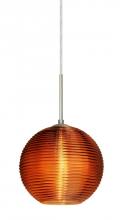 Besa Lighting 1JC-461682-LED-SN - Besa Kristall 8 Pendant Satin Nickel Amber 1x9W LED