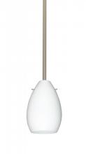 Besa Lighting 1TT-171307-SN - Besa Pera 6 Stem Pendant Satin Nickel Opal Matte 1x50W Candelabra