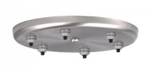 Besa Lighting T26XQ-SN - Besa 6-Light Round Canopy Satin Nickel