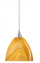 Besa Lighting 1XT-7570HN-SN - Besa Pendant Sasha Satin Nickel Honey 1x50W GY6.35