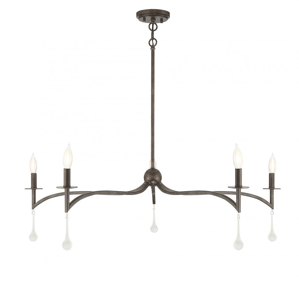 Laramie 5-Light Chandelier in Chelsea Walnut