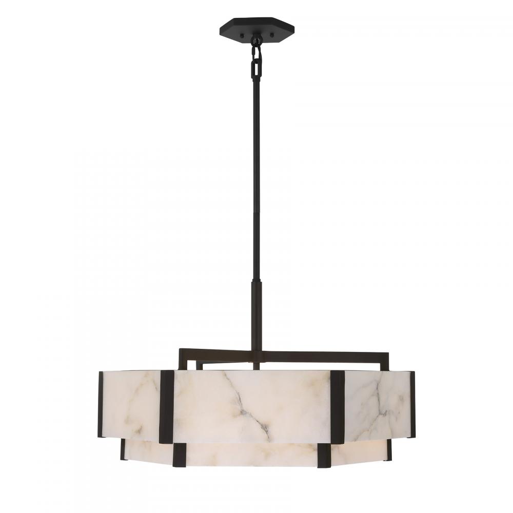 Orleans 6-Light Pendant in Black Cashmere