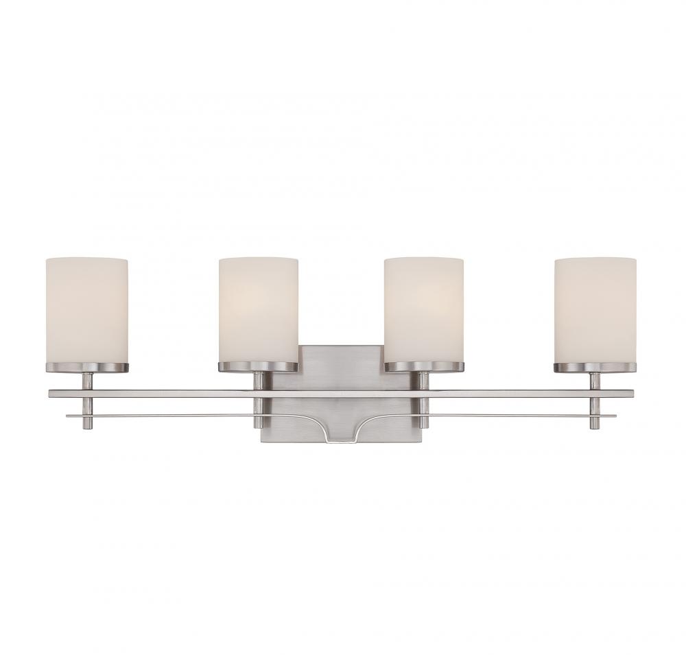 4 Light Satin Nickel Bath Bar