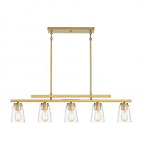 Savoy House 1-1023-5-322 - Calhoun 5-Light Linear Chandelier in Warm Brass