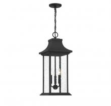 Savoy House 5-453-BK - Hancock 3-Light Outdoor Hanging Lantern in Matte Black