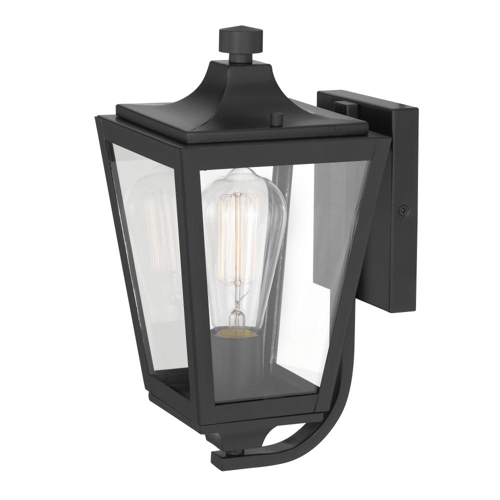 Drayton 13 In 1-Light Matte Black Painted Outdoor Wall Sconce Lamp