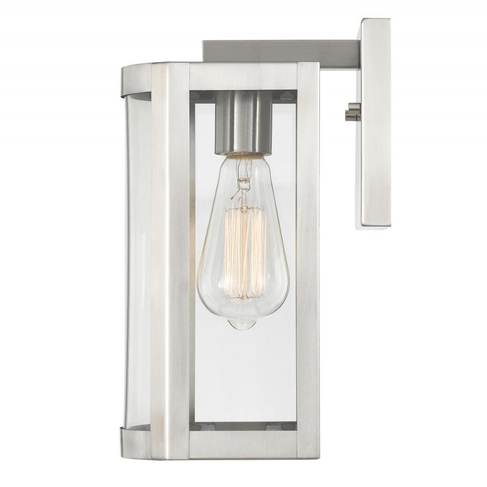 Esplanade 11 In 1-Light Polished Stainless-Steel Outdoor Wall Sconce Lamp