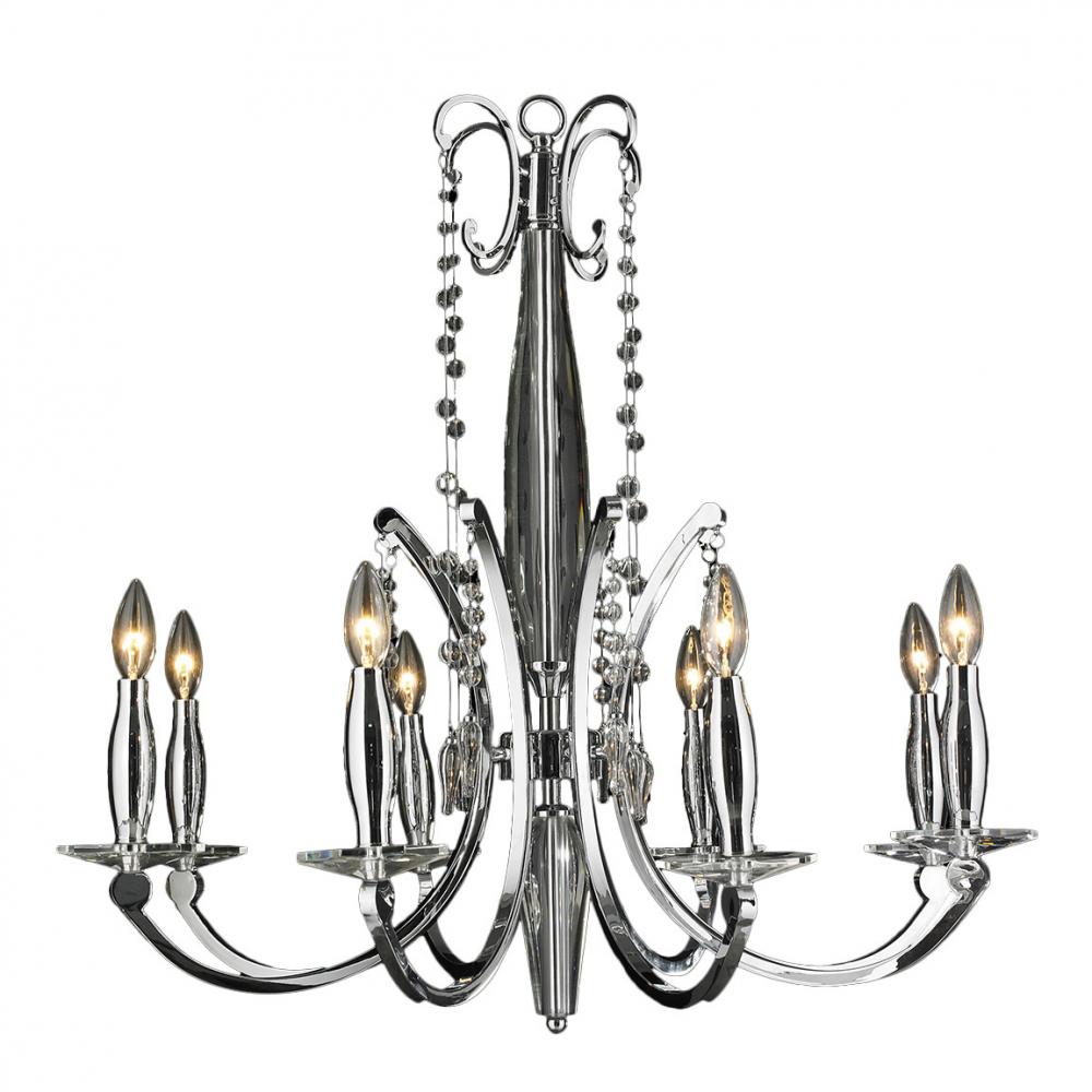 Innsbruck Collection 8 Light Chrome Finish Crystal Chandelier 30" D x 26" H Large