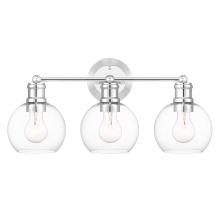 Worldwide Lighting Corp E20001-004 - Luna 3-Light Chrome Bath Vanity Light