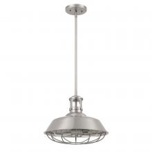 Worldwide Lighting Corp E80020-005 - Wilbur 2-Light Brushed Nickel Finish Pendant 14“ X 14” X 12“