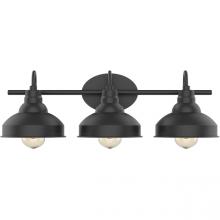 Worldwide Lighting Corp E20069-001 - Wilbur 3-Light Black Vanity Light