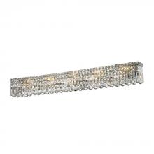 Worldwide Lighting Corp W23533C48 - Cascade 10-Light Chrome Finish Crystal Vanity Light 48 in. Wide ADA