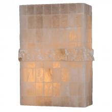 Worldwide Lighting Corp W23807F8 - Pompeii Collection 1 Light Flemish Brass Finish Natural Quartz Stone Wall Sconce 8" W x 12" 