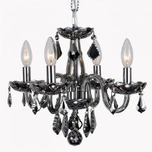 Worldwide Lighting Corp W83100C16-CH - Clarion 4-Light Chrome Finish and Chrome Crystal Chandelier 16 in. Dia x 12 in. H Mini