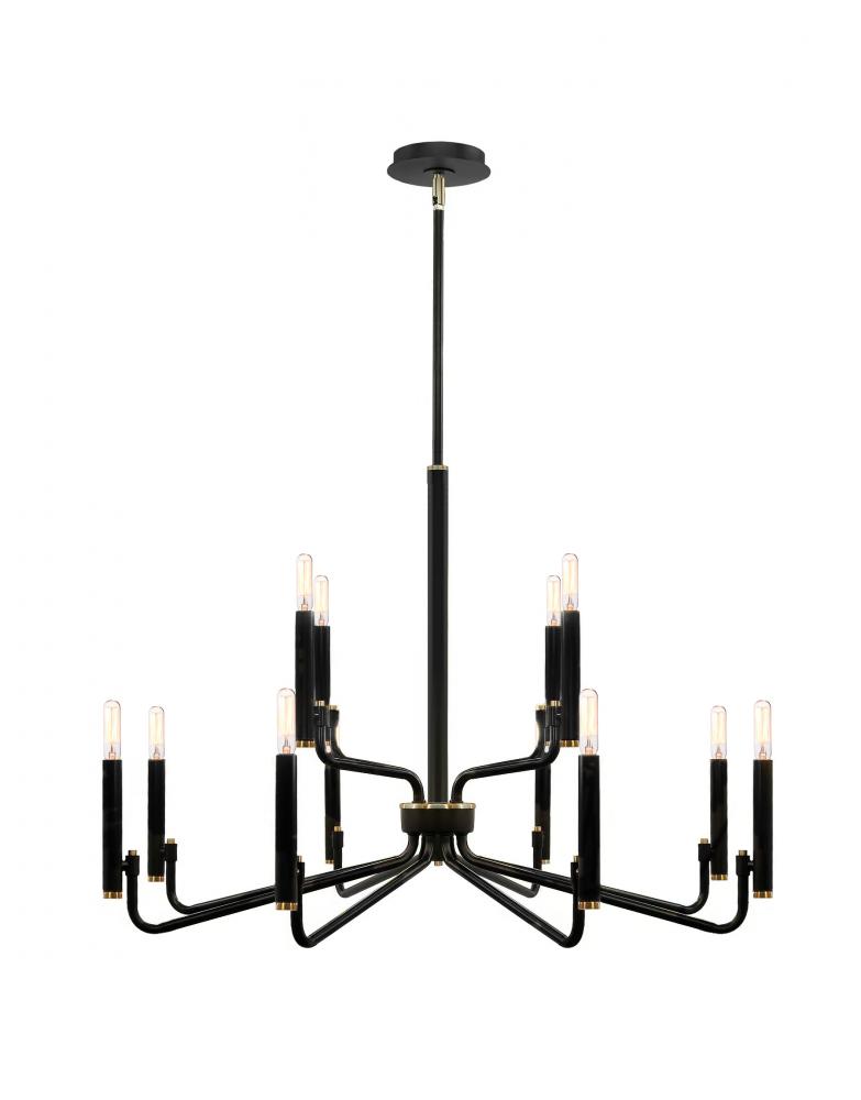 Bedford 48" 2-Tier 15-Light Chandelier