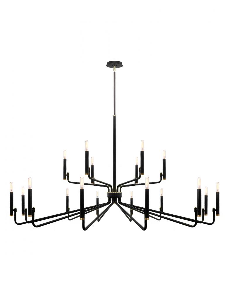 Bedford 57" 2-Tier 18-Light Chandelier