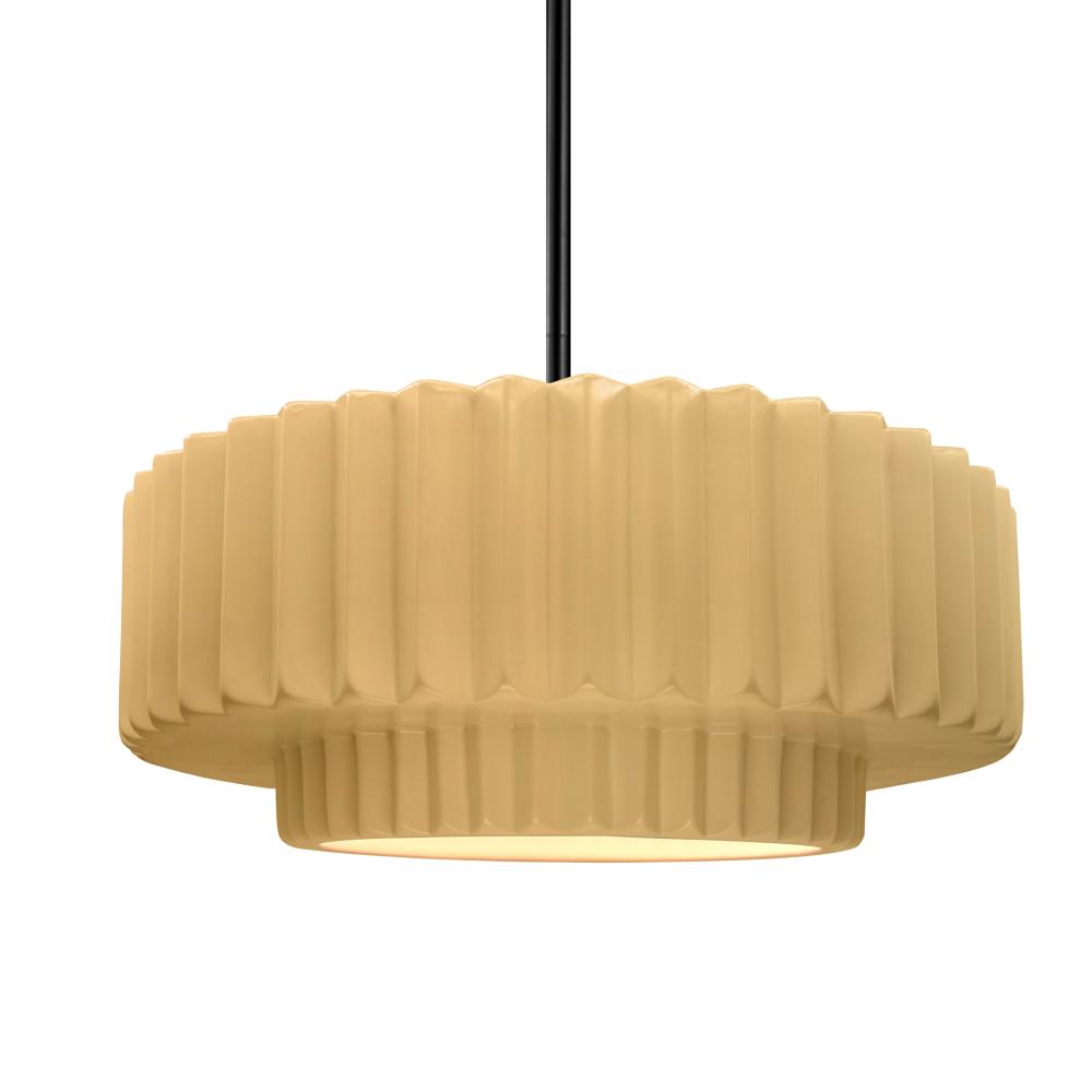 Medium Tier Pleated 1-Light Pendant