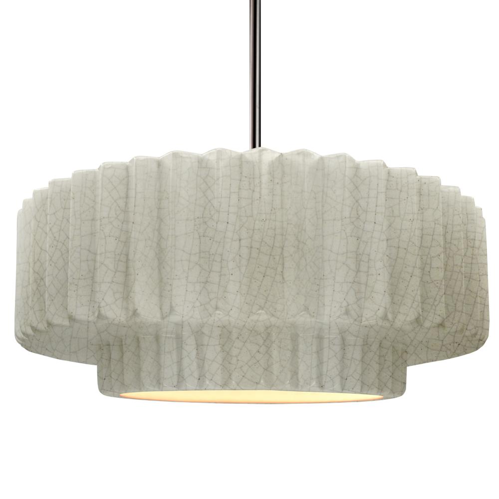 Large Tier Pleated 1-Light Pendant