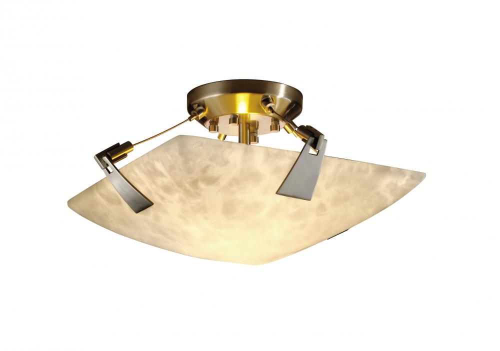 14" LED Semi-Flush Bowl w/ Tapered Clips