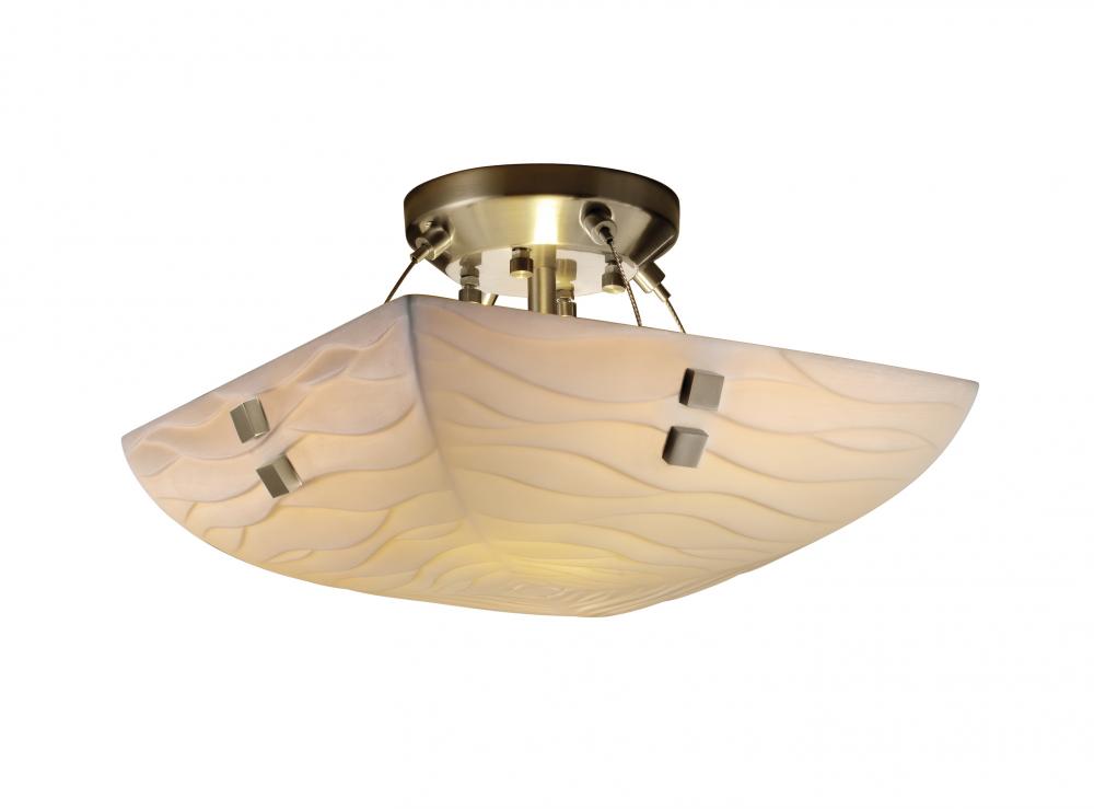 14" LED Semi-Flush Bowl w/ Finials