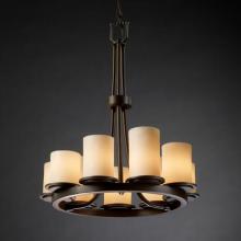 Justice Design Group CNDL-8766-14-CREM-DBRZ - Dakota 9-Light Ring Chandelier