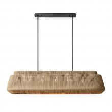 Justice Design Group ECO-8299-MBLK - Nido 54" Natural Rope Linear Pendant