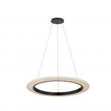 Justice Design Group FAB-8332-CREM-MBLK - Medallo 24" LED Ring Pendant