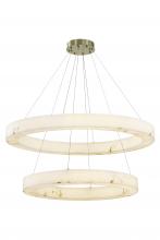 Justice Design Group FAL-8228-BRSS - Medley 42" LED Two-Tier Ring Pendant