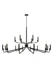 Justice Design Group NSH-8186-MBBR - Bedford 57" 2-Tier 18-Light Chandelier