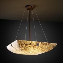 Justice Design Group ALR-9664-25-DBRZ-F5-LED-6000 - 36" Pendant Bowl w/ CONCENTRIC SQUARES FINIALS