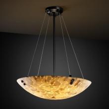 Justice Design Group ALR-9664-35-MBLK-F1-LED-6000 - 36" Pendant Bowl w/ Pair Cylindrical Finials