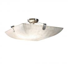 Justice Design Group CLD-9612-25-NCKL-LED-5000 - 24" Semi-Flush Bowl w/ U-Clips