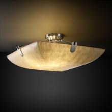 Justice Design Group CLD-9614-25-NCKL-LED-6000 - 36" Semi-Flush Bowl w/ U-Clips