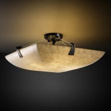 Justice Design Group CLD-9632-35-MBLK-LED-5000 - 24" Semi-Flush Bowl w/ Tapered Clips