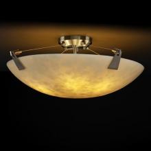 Justice Design Group CLD-9632-25-NCKL-LED-5000 - 24" Semi-Flush Bowl w/ Tapered Clips