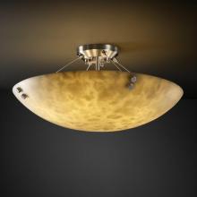 Justice Design Group CLD-9654-25-NCKL-F6-LED-6000 - 36" Semi-Flush Bowl w/ CONCENTRIC CIRCLES FINIALS