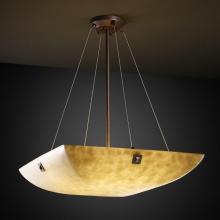 Justice Design Group CLD-9664-35-DBRZ-F5-LED-6000 - 36" Pendant Bowl w/ Concentric Squares Finials